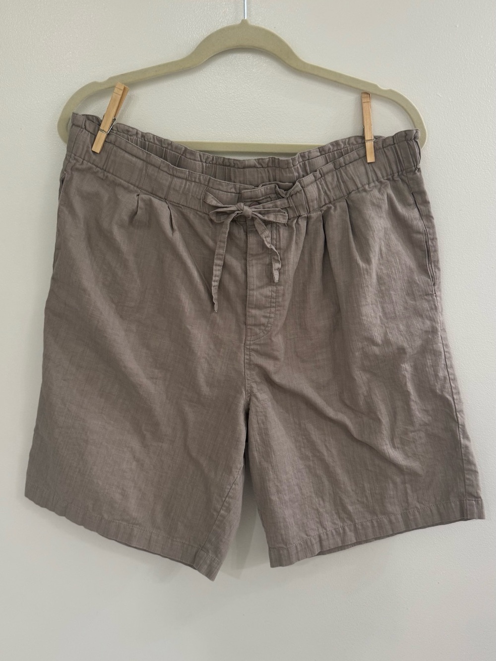 Serengeti Cotton High Waist Shorts Taupe Brown XL  Coastal Grandma Gorpcore - Picture 2 of 10